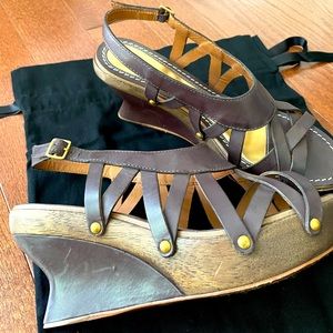 Lightly used Leifsdottiv wedge shoes.